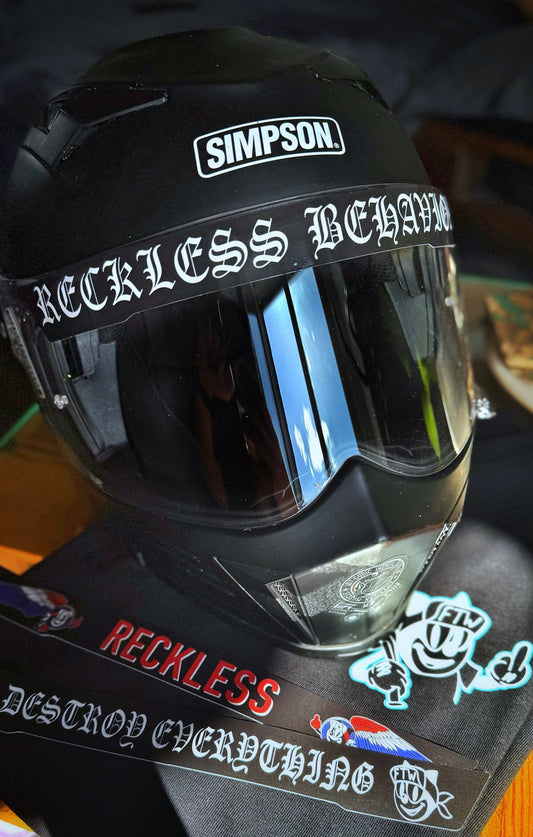 Reckless Visor Decal