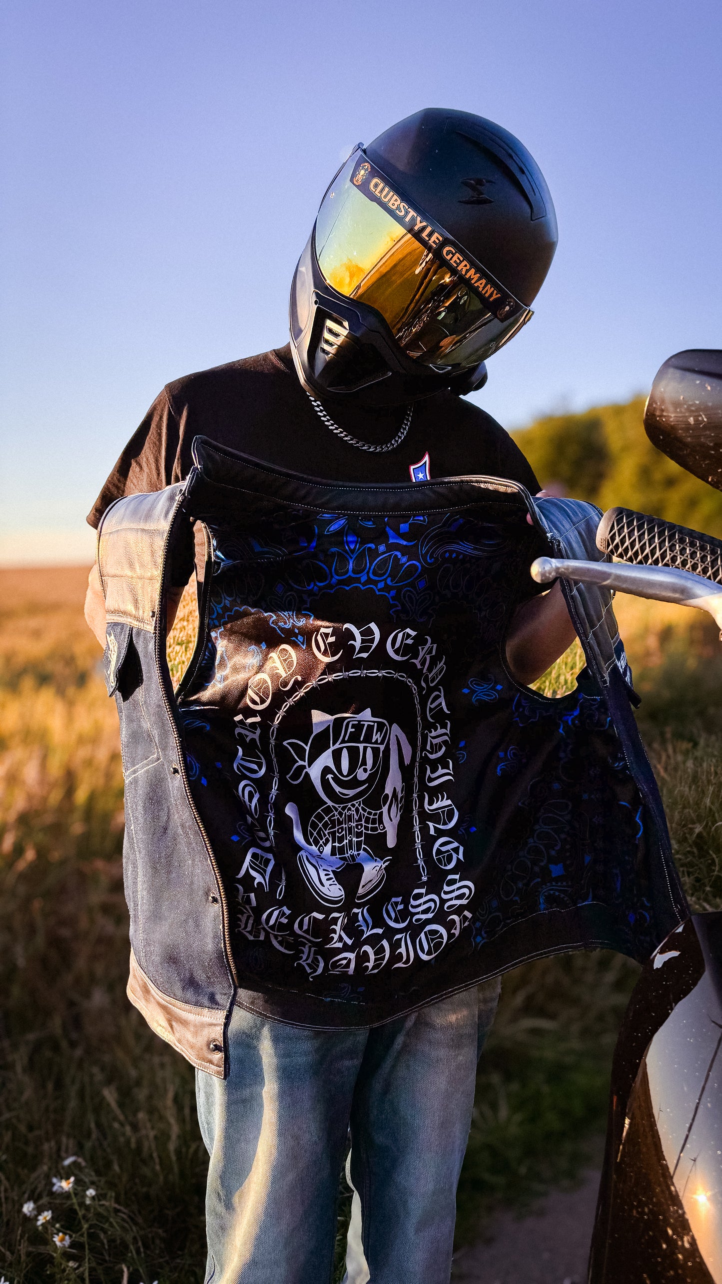 Denim Riding Vest