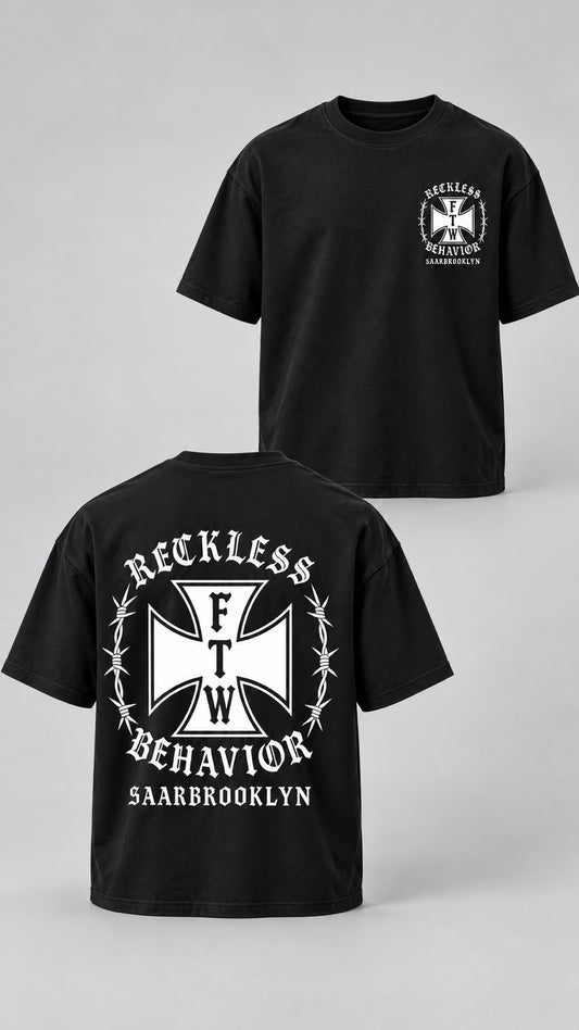 Iron Cross black T-shirt front and back